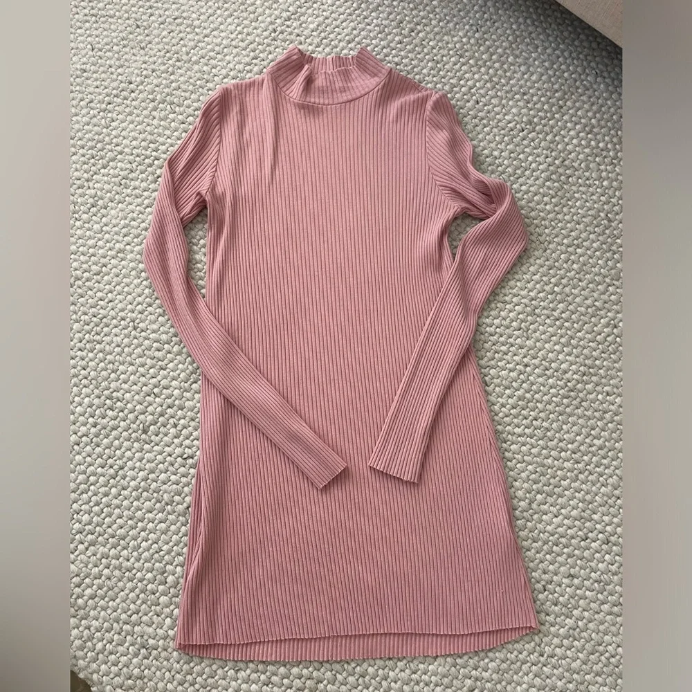Revolve Long Sleeve Ribbed Dress - Picture 2 of 2
